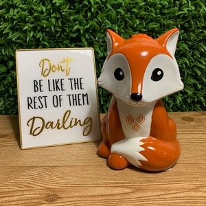 ❌SOLD❌ Fox Piggy Bank Kids Woodland Room Decor
